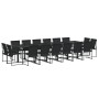 17-piece black textilene garden dining set by , Garden sets - Ref: Foro24-3295127, Price: 809,66 €, Discount: %