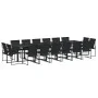17-piece black textilene garden dining set by , Garden sets - Ref: Foro24-3295127, Price: 800,40 €, Discount: %