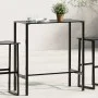 High bar table with black powder-coated steel finish, 100x50x110 cm by , Garden tables - Ref: Foro24-4009268, Price: 123,09 €...