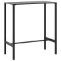 High bar table with black powder-coated steel finish, 100x50x110 cm by , Garden tables - Ref: Foro24-4009268, Price: 123,09 €...