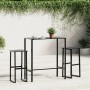 High bar table with black powder-coated steel finish, 100x50x110 cm by , Garden tables - Ref: Foro24-4009268, Price: 134,93 €...