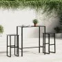 High bar table with black powder-coated steel finish, 100x50x110 cm by , Garden tables - Ref: Foro24-4009268, Price: 123,09 €...