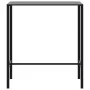 High bar table with black powder-coated steel finish, 100x50x110 cm by , Garden tables - Ref: Foro24-4009268, Price: 123,09 €...