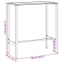 High bar table with black powder-coated steel finish, 100x50x110 cm by , Garden tables - Ref: Foro24-4009268, Price: 134,93 €...