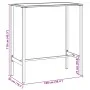 High bar table with black powder-coated steel finish, 100x50x110 cm by , Garden tables - Ref: Foro24-4009268, Price: 123,09 €...