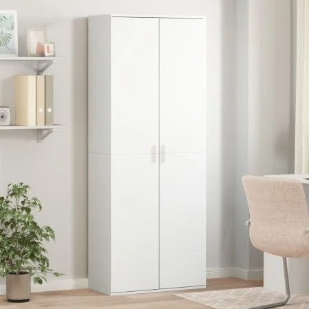 Tall white engineered wood sideboard 70x35x180 cm by , Lockers and storage cabinets - Ref: Foro24-3276658, Price: 196,76 €, D...