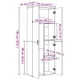 Tall white engineered wood sideboard 70x35x180 cm by , Lockers and storage cabinets - Ref: Foro24-3276658, Price: 196,76 €, D...