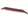 Manual retractable awning in burgundy, 500x350 cm. by , Awnings - Ref: Foro24-3214990, Price: 416,32 €, Discount: %
