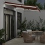 Manual retractable awning with LED light brown 300x250 cm by , Awnings - Ref: Foro24-3215374, Price: 275,77 €, Discount: %