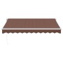 Manual retractable awning with LED light brown 300x250 cm by , Awnings - Ref: Foro24-3215374, Price: 275,77 €, Discount: %