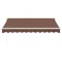 Manual retractable awning with LED light brown 300x250 cm by , Awnings - Ref: Foro24-3215374, Price: 280,48 €, Discount: %
