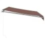 Manual retractable awning with LED light brown 300x250 cm by , Awnings - Ref: Foro24-3215374, Price: 280,48 €, Discount: %