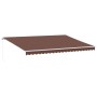 Manual retractable brown awning 500x350 cm by , Awnings - Ref: Foro24-3215395, Price: 425,53 €, Discount: %