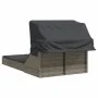 Double sun lounger with canopy and gray synthetic rattan cushions by , Loungers - Ref: Foro24-368639, Price: 273,99 €, Discou...