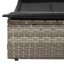 Double sun lounger with canopy and gray synthetic rattan cushions by , Loungers - Ref: Foro24-368639, Price: 273,99 €, Discou...
