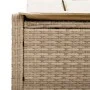 Double sun lounger with beige synthetic rattan cushions by , Loungers - Ref: Foro24-368632, Price: 259,59 €, Discount: %