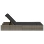 Double sun lounger with gray synthetic rattan cushions by , Loungers - Ref: Foro24-368630, Price: 268,74 €, Discount: %