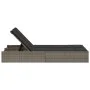 Double sun lounger with gray synthetic rattan cushions by , Loungers - Ref: Foro24-368630, Price: 263,90 €, Discount: %
