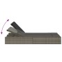 Tumbona doble con cojines ratán sintético gris de , Tumbonas - Ref: Foro24-368630, Precio: 268,74 €, Descuento: %