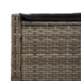 Double sun lounger with gray synthetic rattan cushions by , Loungers - Ref: Foro24-368630, Price: 268,74 €, Discount: %