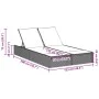 Double sun lounger with gray synthetic rattan cushions by , Loungers - Ref: Foro24-368630, Price: 263,90 €, Discount: %