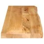 Solid mango wood table top with natural edge, 120x30x2.5 cm. by , Table tops - Ref: Foro24-370434, Price: 80,04 €, Discount: %