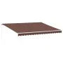 Manual retractable awning with LED light brown 450x300 cm by , Awnings - Ref: Foro24-3215381, Price: 371,81 €, Discount: %