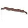 Manual retractable awning with LED light brown 450x300 cm by , Awnings - Ref: Foro24-3215381, Price: 371,81 €, Discount: %