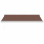 Toldo retráctil manual marrón 400x300 cm de , Toldos - Ref: Foro24-3215720, Precio: 930,94 €, Descuento: %