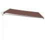 Toldo retráctil manual marrón 400x300 cm de , Toldos - Ref: Foro24-3215720, Precio: 931,34 €, Descuento: %