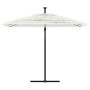 Sombrilla de jardín con poste de acero blanca 269x269x235 cm de , Sombrillas - Ref: Foro24-4005081, Precio: 108,56 €