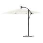 Sombrilla de jardín con poste de acero blanca 269x269x235 cm de , Sombrillas - Ref: Foro24-4005081, Precio: 108,56 €