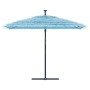 Sombrilla de jardín con poste de acero azul 290x290x238 cm de , Sombrillas - Ref: Foro24-4005083, Precio: 112,72 €