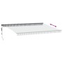 Automatic retractable awning with LED light in anthracite and white, 500x300cm. by , Awnings - Ref: Foro24-3310241, Price: 54...