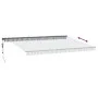 Automatic retractable awning with LED light in anthracite and white, 500x300cm. by , Awnings - Ref: Foro24-3310241, Price: 61...