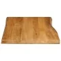 Solid mango wood natural edge table top 70x60x3.8 cm by , Table tops - Ref: Foro24-370787, Price: 89,75 €, Discount: %