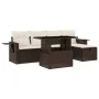 Set of 6-piece garden sofas and brown synthetic rattan cushions. by , Garden sets - Ref: Foro24-3274973, Price: 427,01 €, Dis...