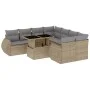 9-piece garden sofa set with beige synthetic rattan cushions by , Garden sets - Ref: Foro24-3268429, Price: 624,06 €, Discoun...