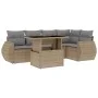 Garden sofa set with 6-piece synthetic rattan beige cushions by , Garden sets - Ref: Foro24-3268519, Price: 455,72 €, Discoun...
