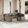 Gartensofagarnitur 7-teilig mit Kissen aus synthetischem Rattan in Beige. von , Gartensets - Ref: Foro24-3268559, Preis: 500,...