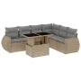 Set sofás de jardín 7 piezas y cojines ratán sintético beige de , Conjuntos de jardín - Ref: Foro24-3268559, Precio: 521,44 €...