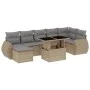 Garden sofa set with 8 pieces of synthetic beige rattan and cushions. by , Garden sets - Ref: Foro24-3268689, Price: 563,22 €...
