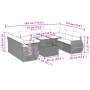 Gartensofa-Set mit 10-teiligen beigen Kissen aus synthetischem Rattan. von , Gartensets - Ref: Foro24-3268739, Preis: 700,38 ...