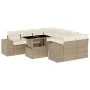 9-piece garden sofa set with beige synthetic rattan cushions by , Garden sets - Ref: Foro24-3269058, Price: 669,87 €, Discoun...