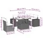 Garden sofa set with 6-piece synthetic rattan beige cushions by , Garden sets - Ref: Foro24-3269168, Price: 492,46 €, Discoun...