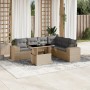 Set sofás de jardín 7 piezas y cojines ratán sintético beige de , Conjuntos de jardín - Ref: Foro24-3269189, Precio: 491,42 €...