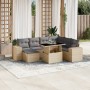 Set de sofás de jardín y cojines 8 piezas ratán sintético beige de , Conjuntos de jardín - Ref: Foro24-3269329, Precio: 541,1...