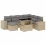 Garden sofa set with 8 pieces of synthetic beige rattan and cushions. by , Garden sets - Ref: Foro24-3269329, Price: 550,80 €...
