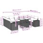 Gartensofa-Set mit 10-teiligen beigen Kissen aus synthetischem Rattan. von , Gartensets - Ref: Foro24-3269369, Preis: 646,76 ...
