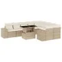 Garden sofa set with beige cushions, 10 pieces, synthetic rattan. by , Garden sets - Ref: Foro24-3269388, Price: 732,44 €, Di...